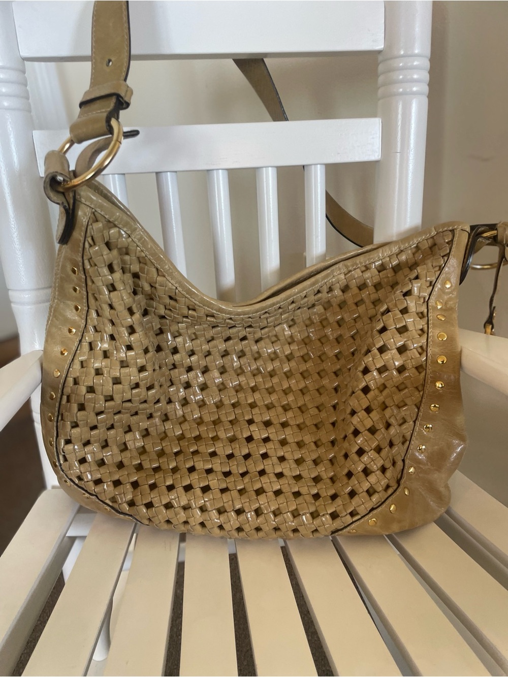 Tous Neutral Beige Braided Bag